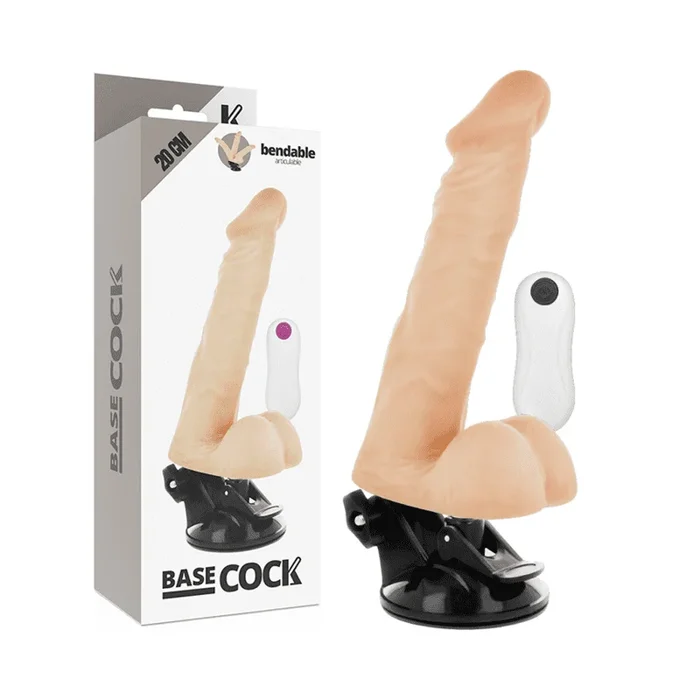 Basecock – Artikulierbarer Vibrator Natürlich Fernbedienung 20 CM -O- 4.5 CM