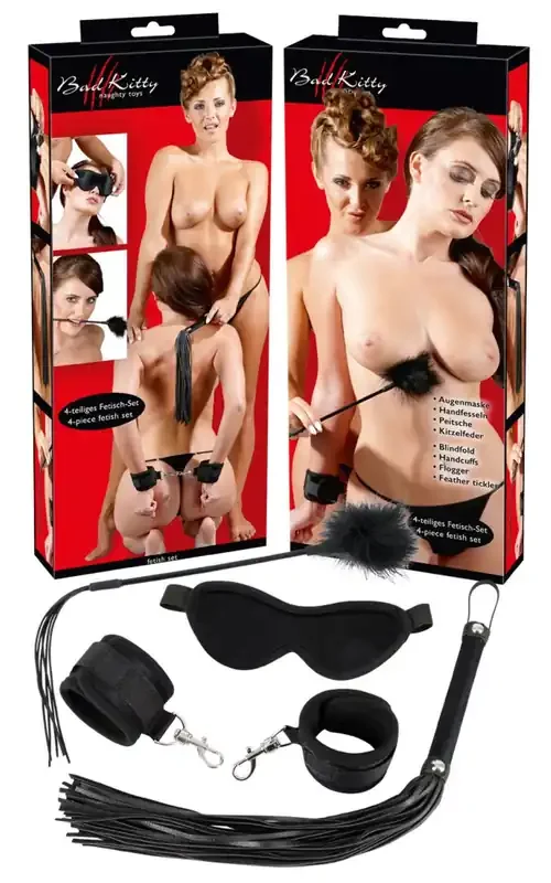 BDSM 4 teiliges Set – Black Velvet