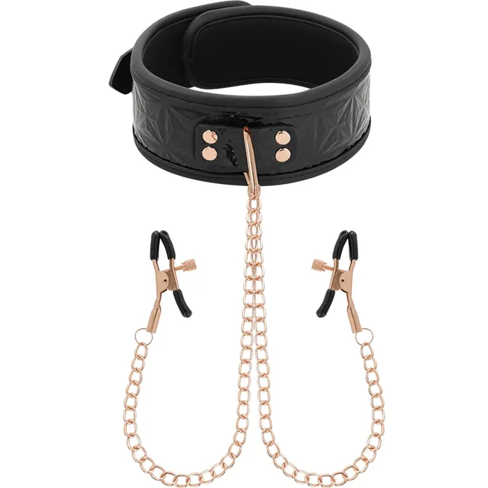 Begme – Black Edition Halsband mit Nippelklemmen