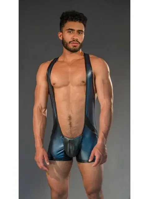 Blau-Schwarzer Wrestler