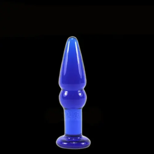 Blauer Glasplug