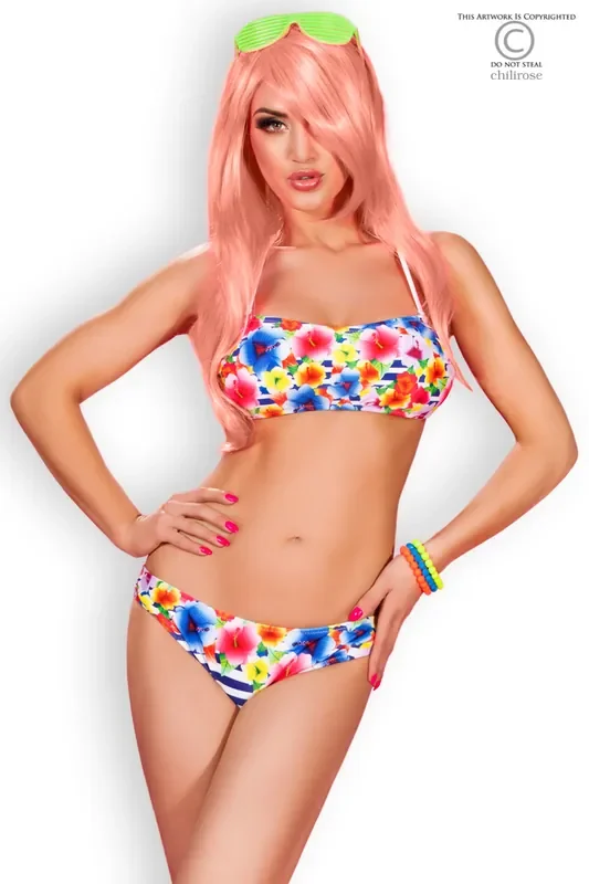 Blumenfarbener Bikini