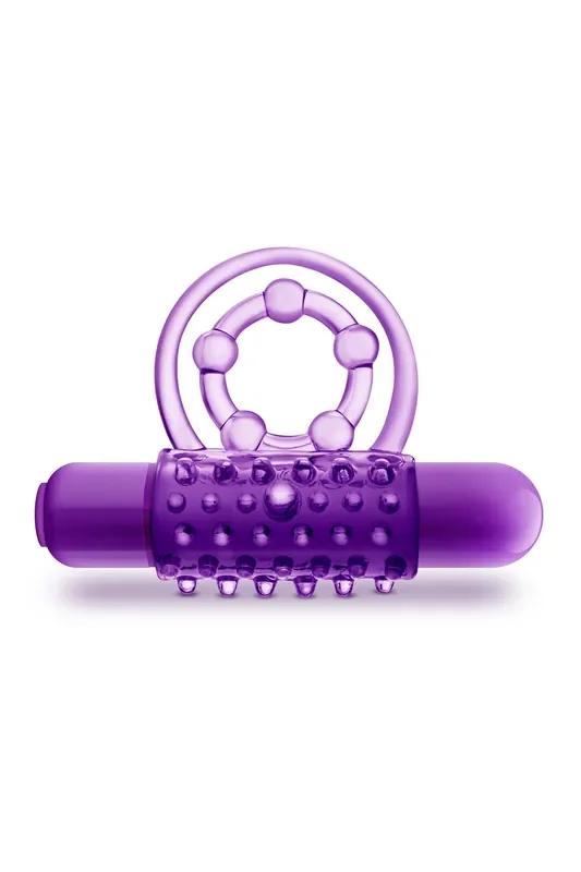 Blush – Play With Me The Player Vibrierender Doppel-Penisring mit Hodenschl