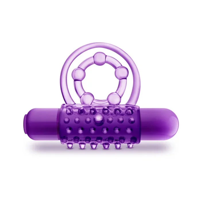 Blush Play With Me the Player Vibrating Double Strap Cockring – Purple