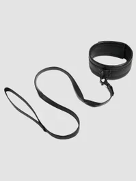 Bondage Boutique Kunstleder-Halsband mit Leine
