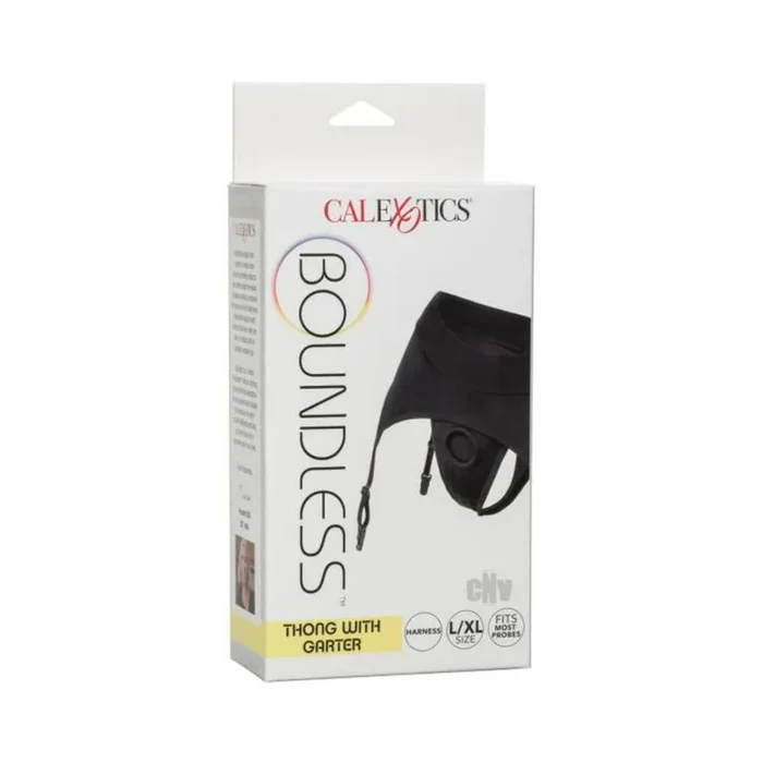 Boundless Thong w/Garter L/XL – Black