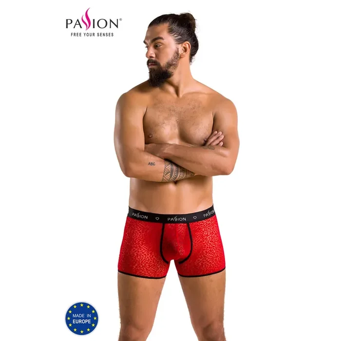 Boxer Shorts mit Leopardenmuster – rot