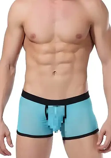 Boxershorts mit schwarzem Kontrast – blau