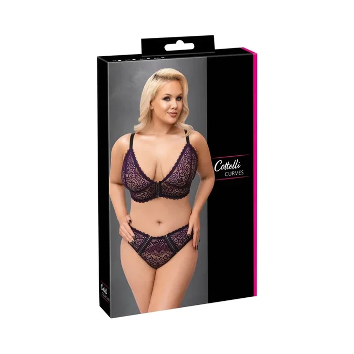 Bralette plus Slip aus feiner Spitze Größe-XL