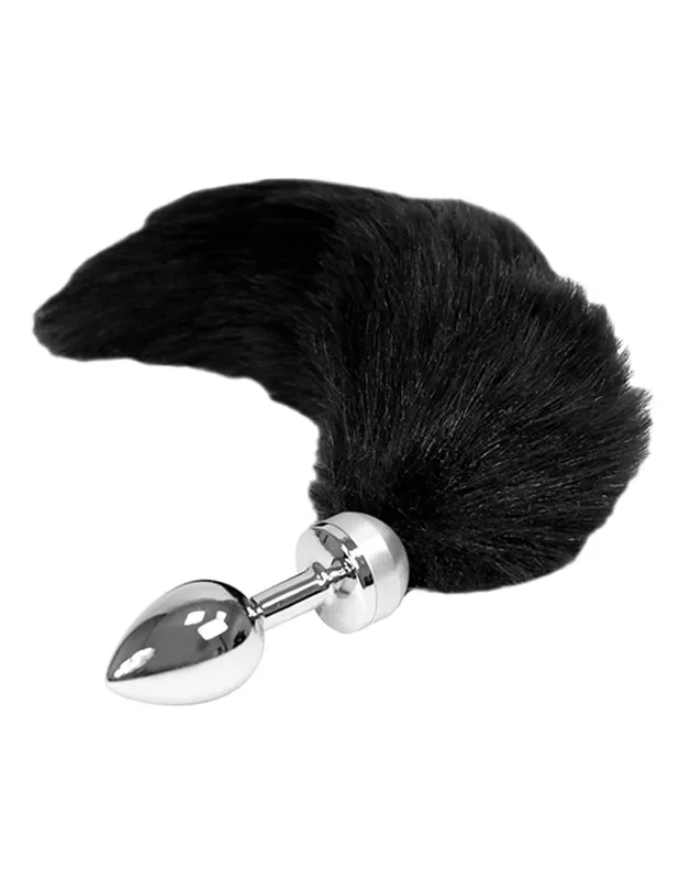Buttplug mit Fuchsschwanz schwarz