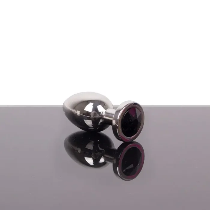 Buttplug mit Juwel – Schwarz