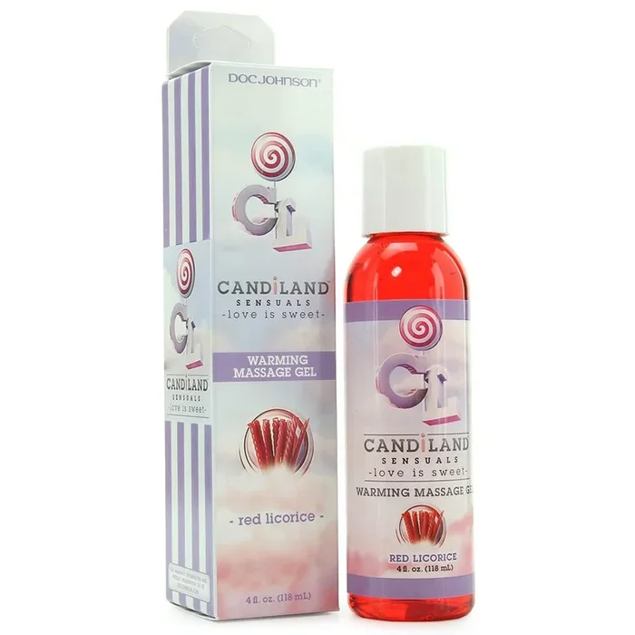 Candiland Warming Massage Gel 4oz (118mL) in Red Licorice