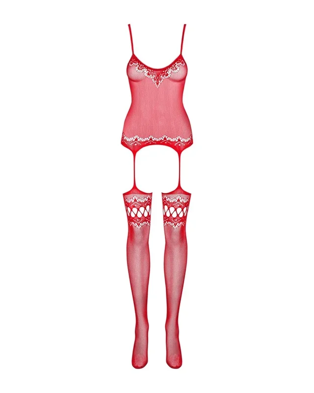Catsuit in verführerischem Rot Obsessive