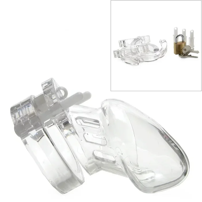 CB-6000S Male Chastity Device Clear in 2 1/2 Inch