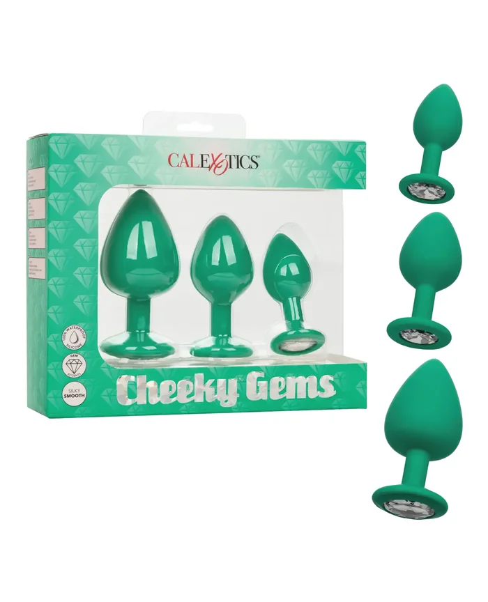 Cheeky Gems 3 pc Plug Set – Green