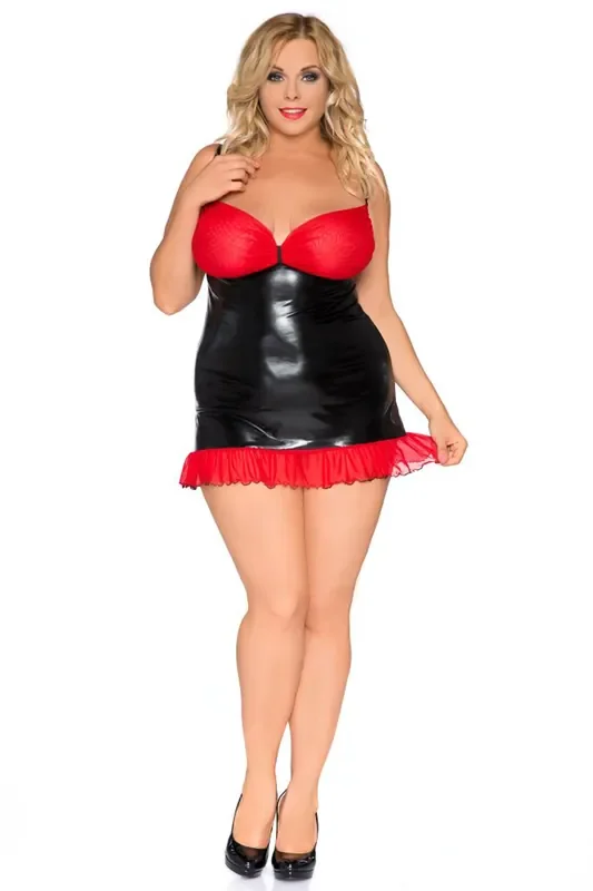 Chemise im Wetlook