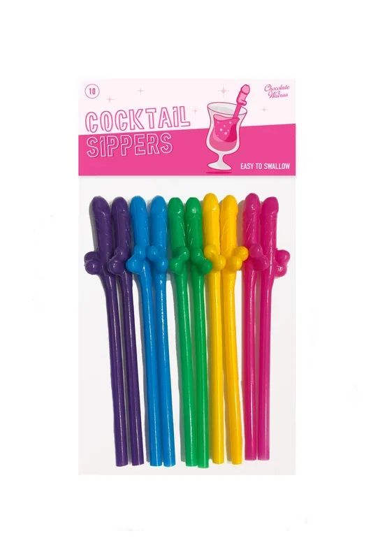 Chocolate Walrus Cocktail Sipper Straws