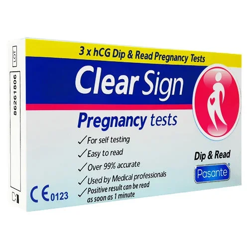 Clear Sign Schwangerschaftstest Dip & Read Box 3