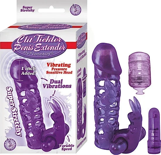 Clit Tickler Penis Extender – Purple
