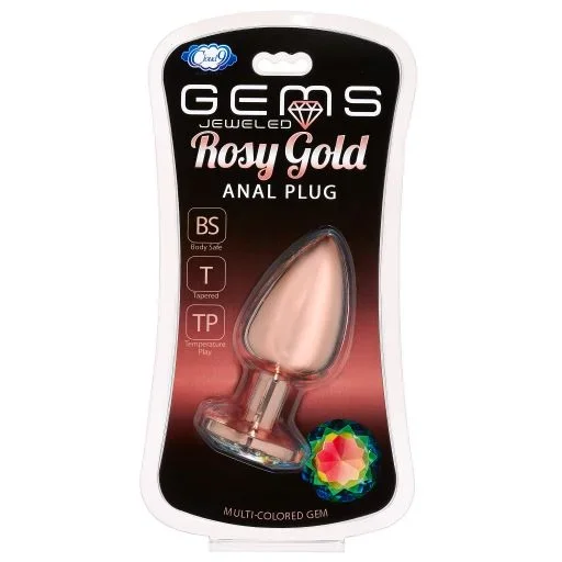 Cloud 9 Novelties Gems Rosy Gold Anal Plug – Large