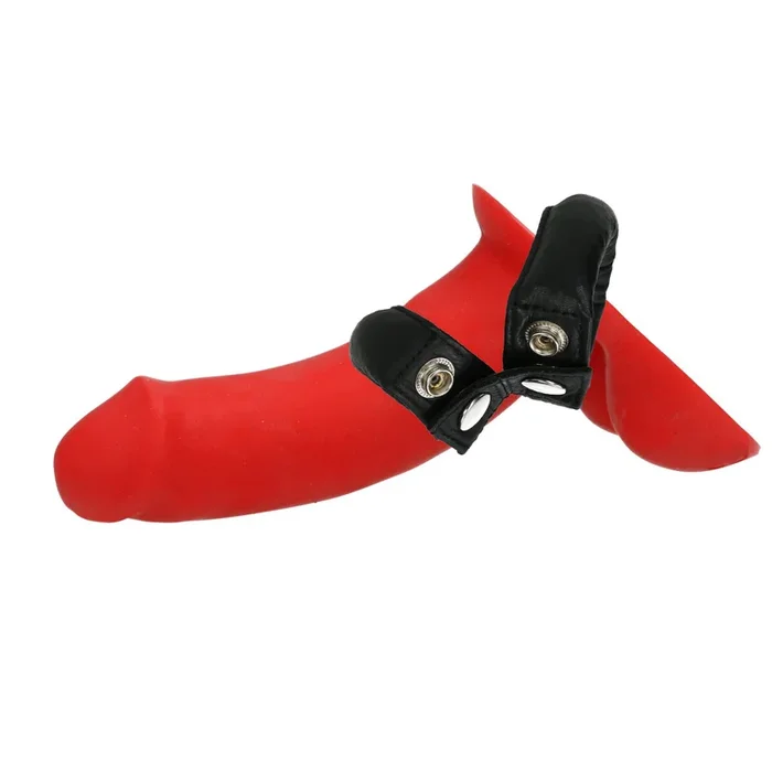 Cock & Ball-Harness aus Leder – gewichtet