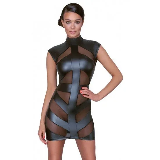 Cottelli – Glänzendes, figurbetontes Kleid (schwarz)