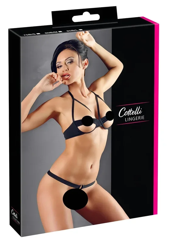 Cottelli – Metallring-BH-Set (schwarz)