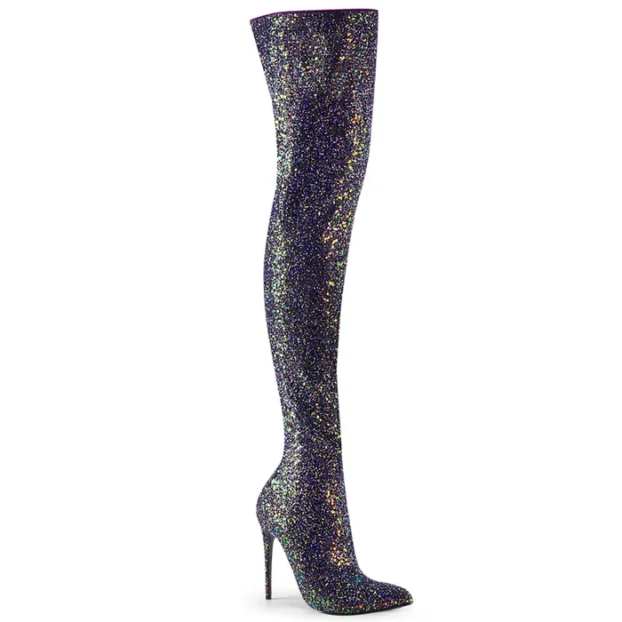 Courtly-3015 (High Heel Größe 10 – Gr. 40, High Heel Farbe Schwarz Glitter)