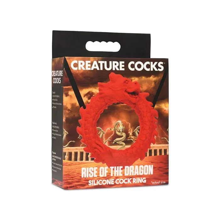 Creature Cocks Rise of the Dragon Silicone Cock Ring – Red*