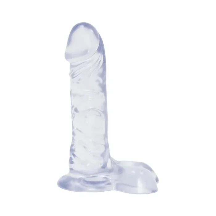 Crystal Jellies 7 Inch Ballsy Supercock – Clear