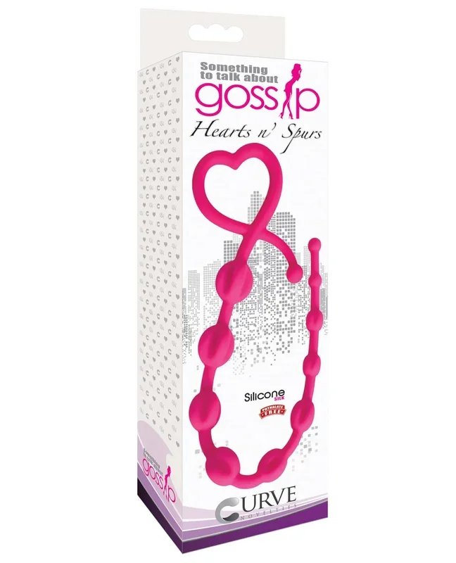 Curve Novelties Gossip Hearts & Spurs Anal Beads – Magenta