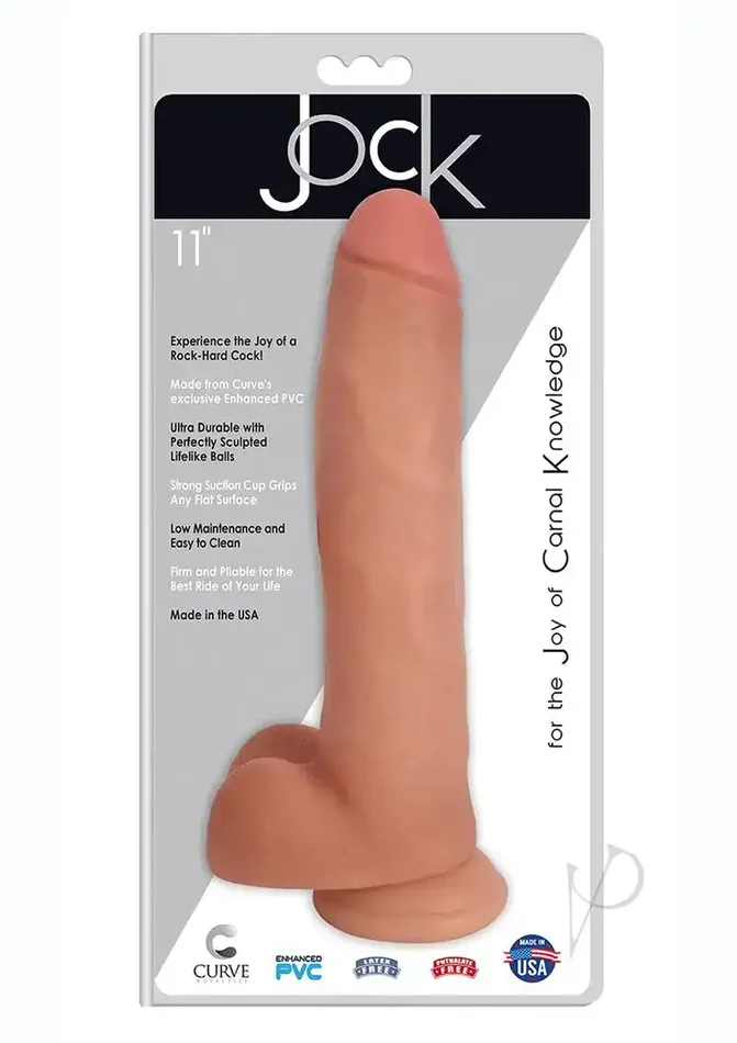 Curve Novelties Jock 11″ Dong w/Balls – Vanilla