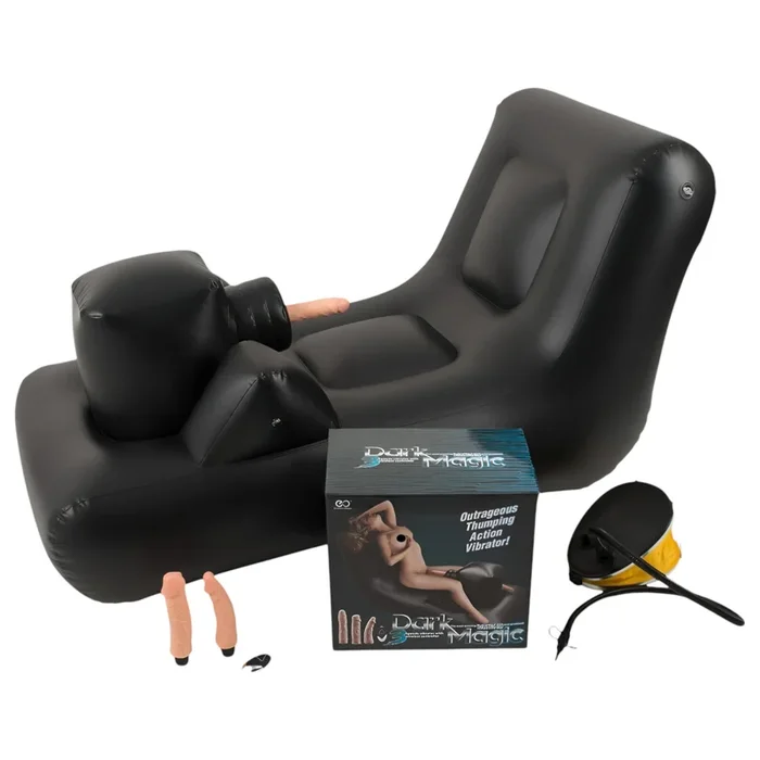 Dark Magic – Elektrische Sexmaschine mit Bett (schwarz)
