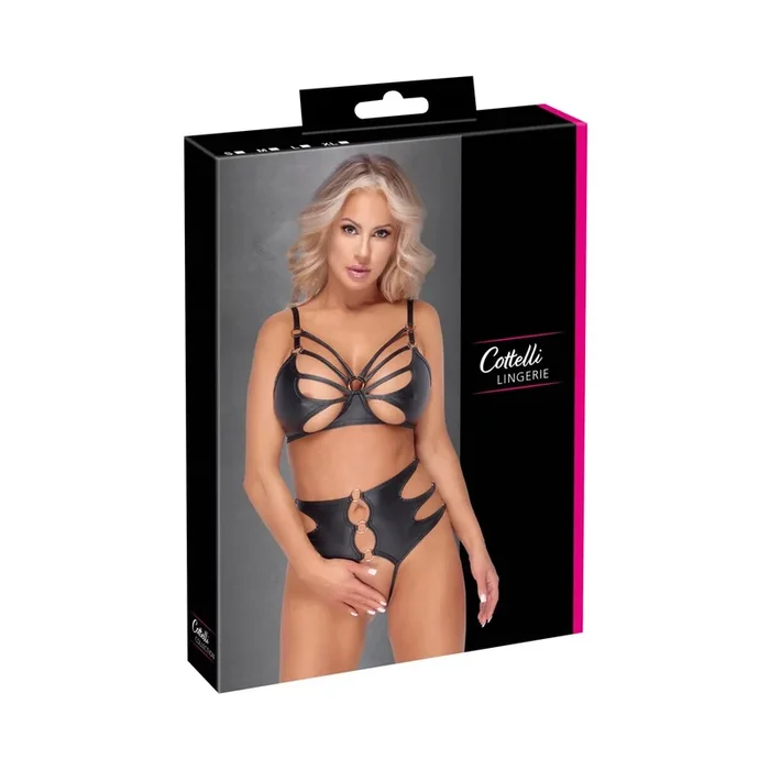 Dessous-Set: „Soft-BH und Ouvert Taillen-Slip“ – Größe – L