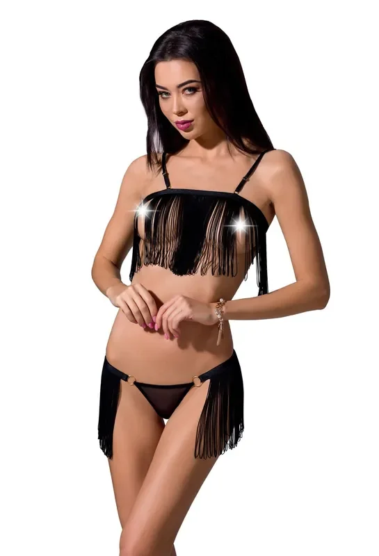 Dessous-Set mit Fransen