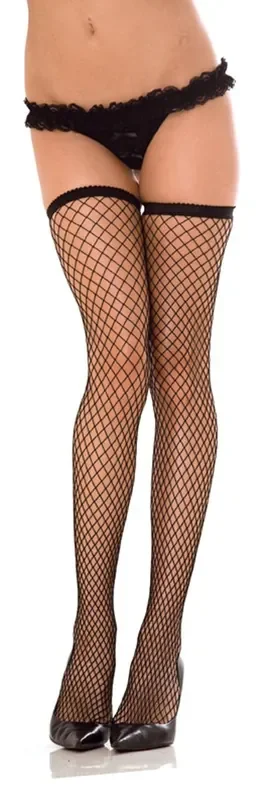 Diamond net thigh high