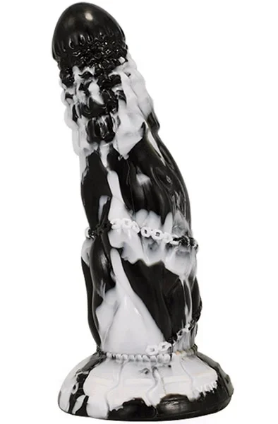 Dildo Fheniks Schwarz-Weiß 21 cm