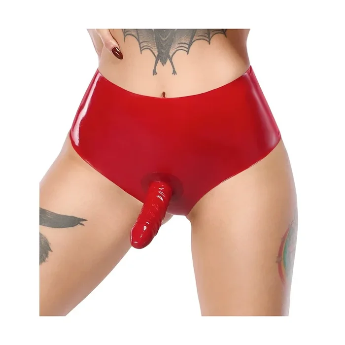 Dildo-Slip aus Latex – Rot