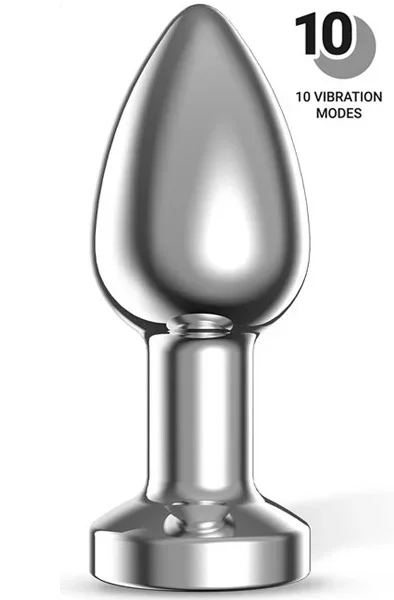 Dimpor Vibrierender Chrom Analplug Groß