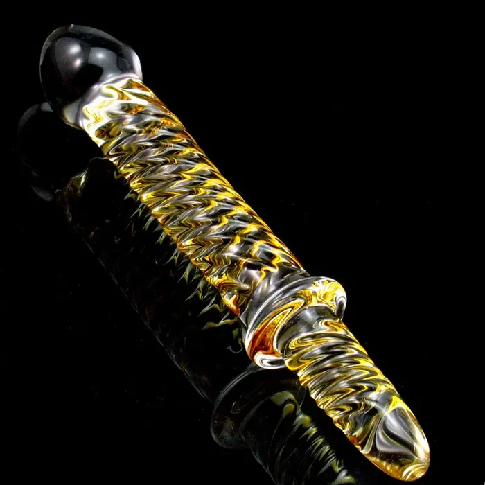 Doppelter Glasdildo ‘Gold‘