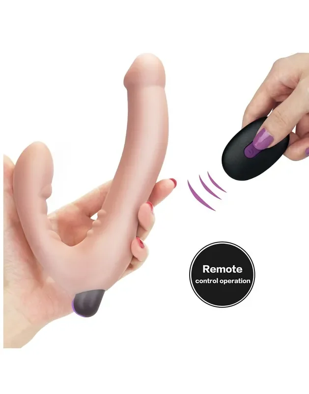 Doppelvibrator mit Fernbedienung glatt