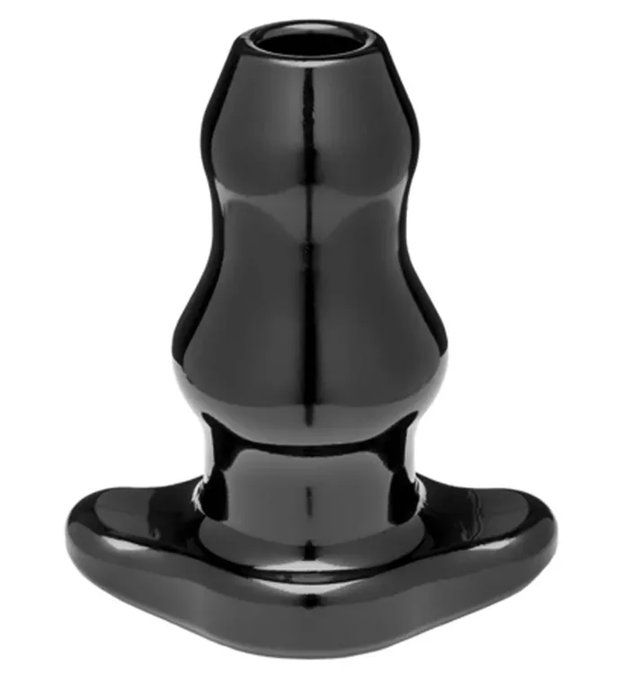 Double Tunnel Plug in Schwarz
