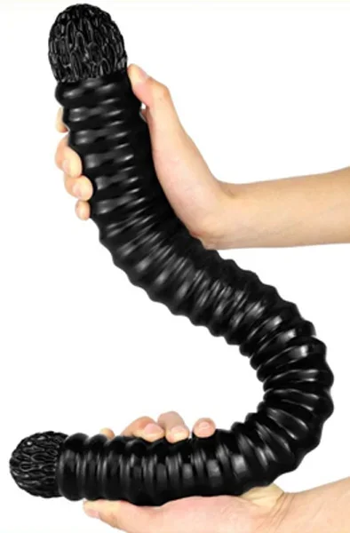 DoublePlayz Großer Tortos Dildo Schwarz 55 cm