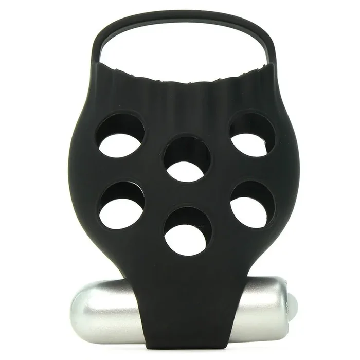 Dr. Joel Silicone Scrotum Support in Black/Silver
