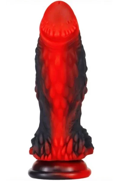 Dragon Dildo Yong Schwarz-Rot 20 cm