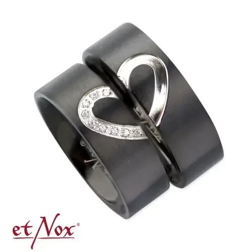 Edelstahl Partnerringe ‘Dark Romance‘