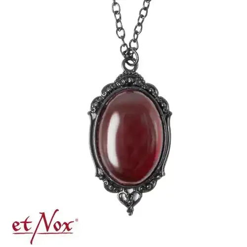 Edelstahlkette „Red Crystal“ mit Beschichtung