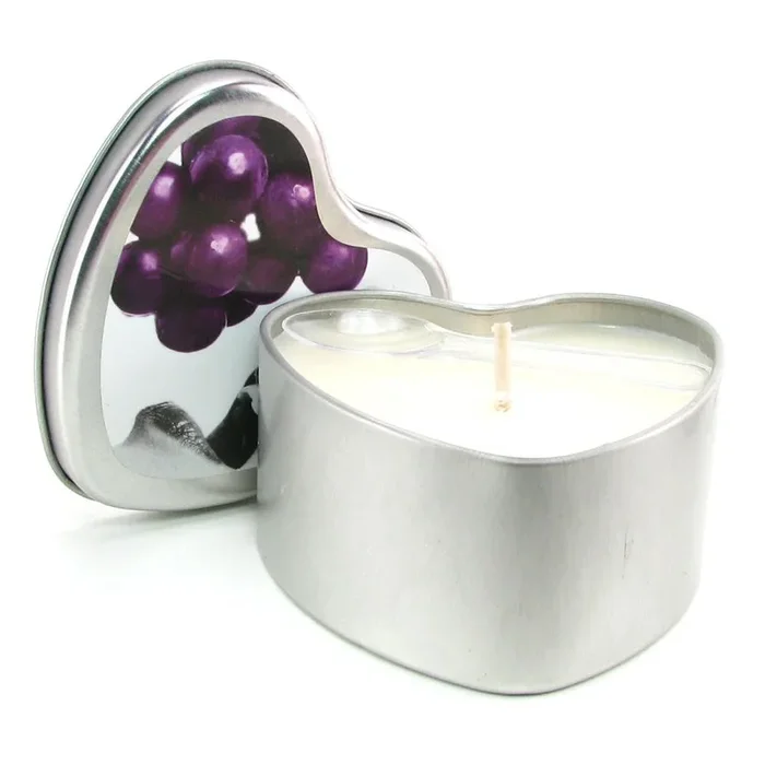 Edible Massage Oil Heart Candle 4.7oz/133g in Grape
