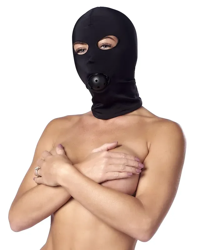 Elastische Kopfmaske mit Mundknebel
