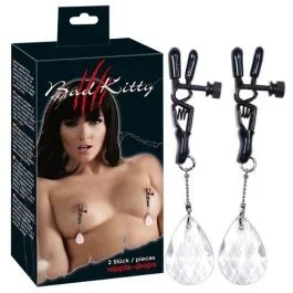 Elegante schwarze Nippelklemmen